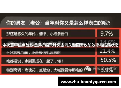 今夜意甲焦点战数据解析揭示胜负走向关键因素攻防效率与临场状态